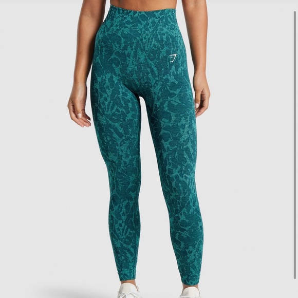 Gymshark Pants - Gymshark adapt animal butterfly leggings-winter teal-worn once-Size small